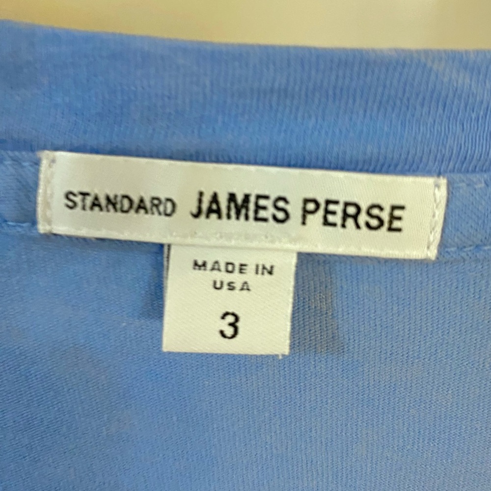 James Perse Size 3 Tall Men’s Blue VNeck Tee Shirt.Short sleeve.EC 100% Cotton - Picture 2 of 14